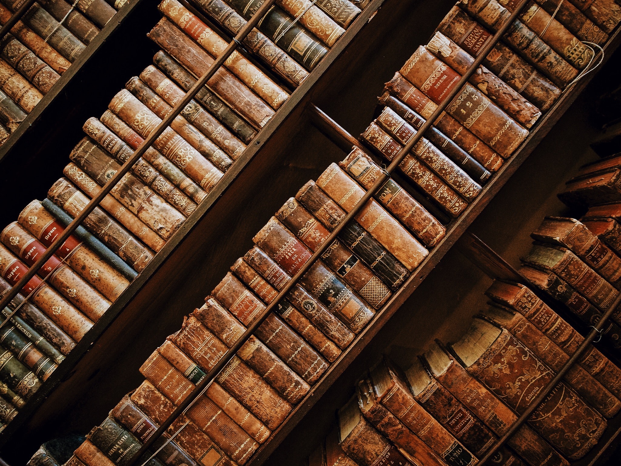 library shelves